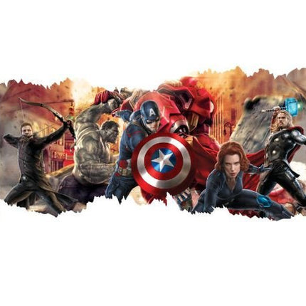 3D Wall Stickers Removable The Avengers Superhero Broken Wall Kid Boy Room Decal - Go2buy Australia