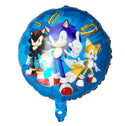 5PCS Sonic The Hedgehog Balloons Star Foil Balloon Birthday Party Decoration Set