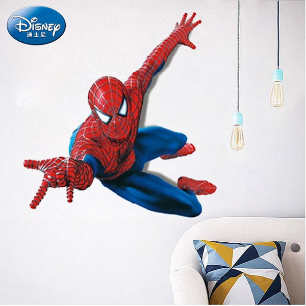 3D Wall Stickers Removable The Avengers Spider Man Broken Wall Kid Boy Room