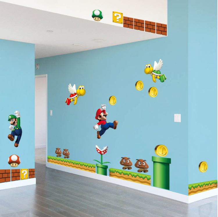 Super Mario Brothers Wall Decals for Kids' Room Decor DIY