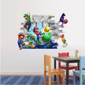 3D Wall Stickers Removable Super Mario Game Kids Mural Room Decal Gift Vinyl