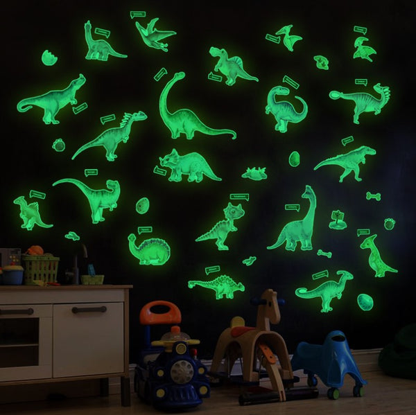 Glow In The Dark Dinosaur World Wall Decal Sticker Ceiling Home Room Decor