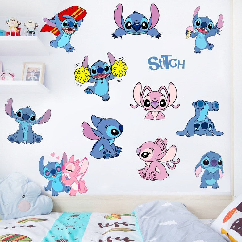 Disney Stitch & Lilo Wall Stickers for Kids' Room Decor
