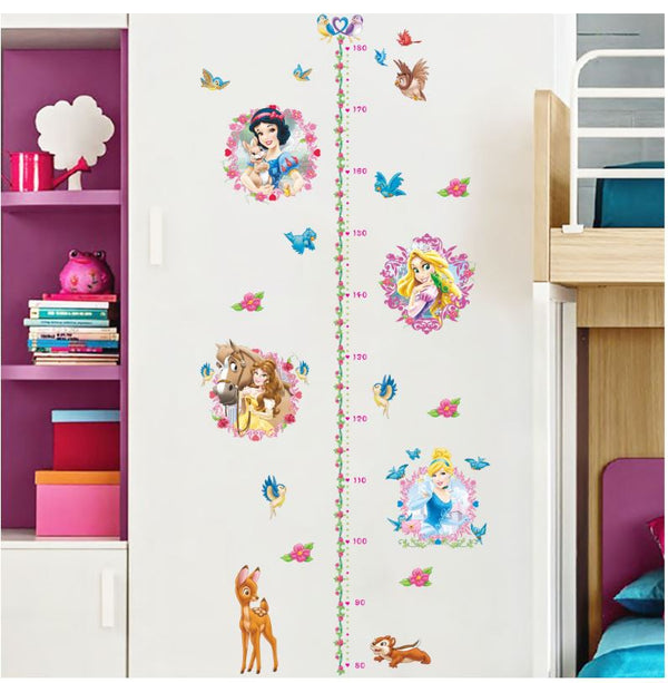 Disney Princess Snow Wall Sticker Removable Broken Wall Kid Room Decal Height