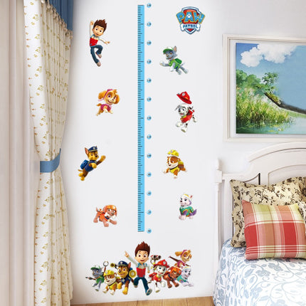 PAW Patrol Kids Growth Chart Height Ruler Wall Sticker - Chase, Marshall & Skye Decals for Boys & Girls Bedroom Decor