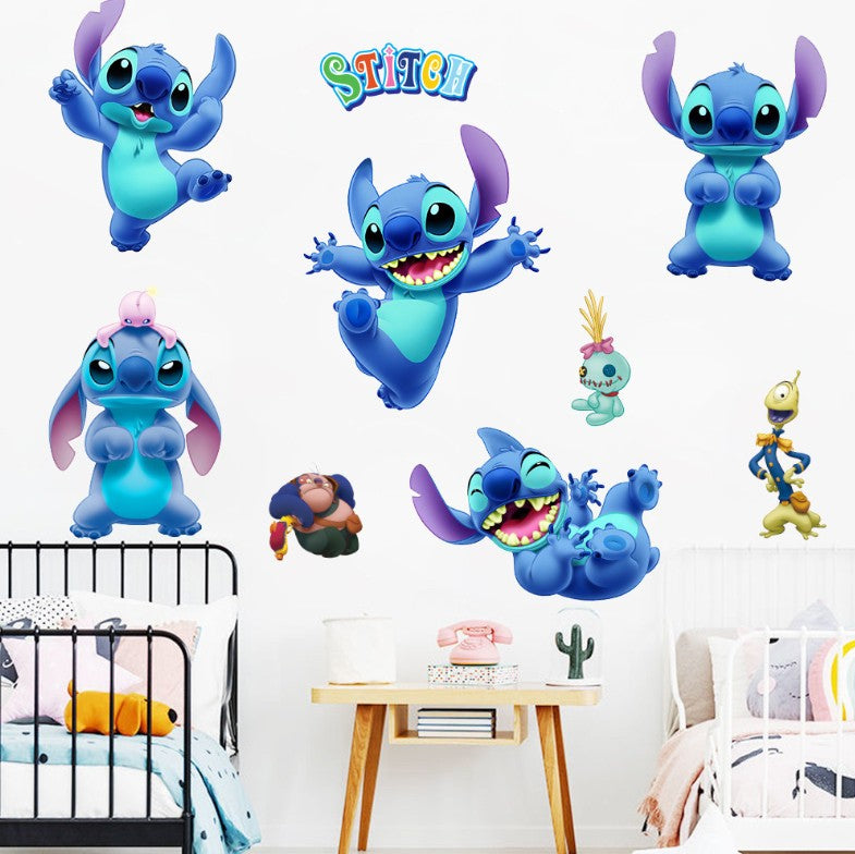 Disney Stitch Removable Wall Stickers for Kids' Room Decor