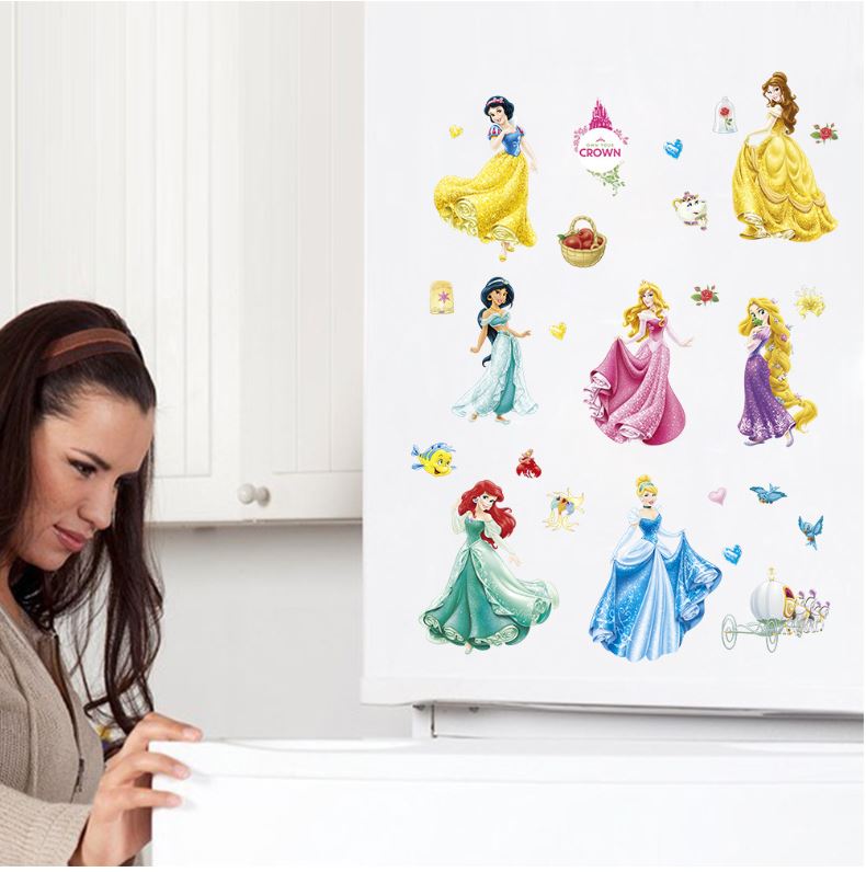 Wall Sticker Disney Princess Girl Removable Kids Girl Room Decal
