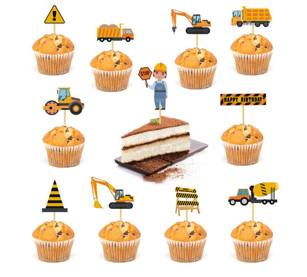 Construction Vehicle Helium Foil Balloons Happy Birthday Set Party Decorations