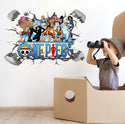 3D Luffy One Piece Wall Art Sticker Removable Kids Nursery Boy Vinyl Decal Decor