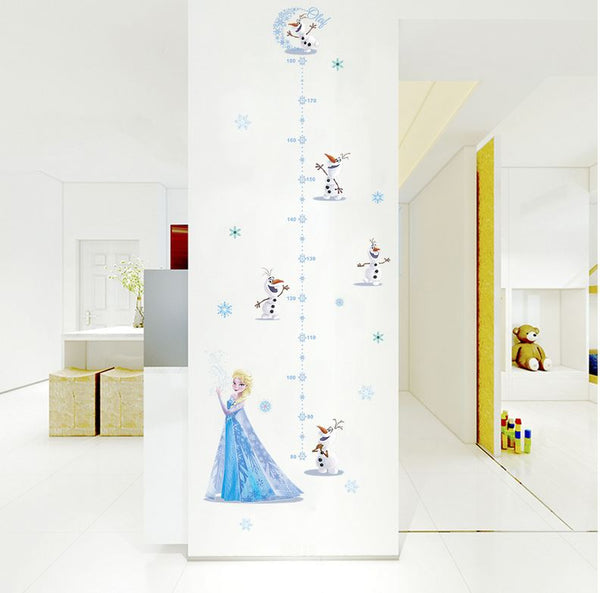 Frozen Elsa Anna Wall Sticker Removable Broken Wall Kid Girl Room Decal Height