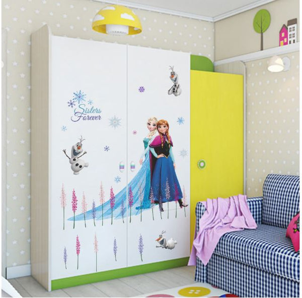 Disney Frozen Elsa Anna Wall Sticker Removable Kid Girl Room Decal