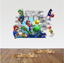 3D Wall Stickers Removable Super Mario Game Kids Mural Room Decal Gift Vinyl