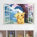 3D Pokemon Pikachu Wall Art Sticker Removable Kids Nursery Boy Vinyl Decal Decor