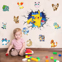 3D Pokemon Pikachu Wall Art Sticker Removable Kids Nursery Boy Vinyl Decal Decor