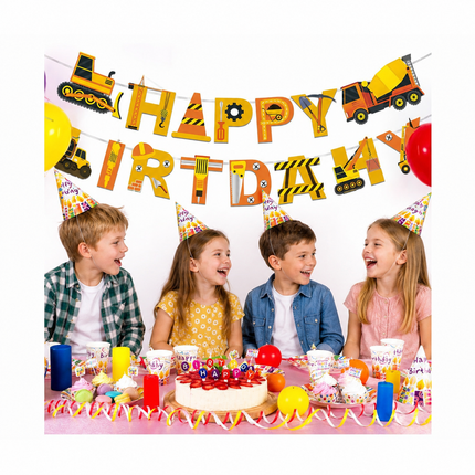 5M Construction Paper Letters HAPPY BIRTHDAY Party Decoration Strip Kids Party - Go2buy Australia