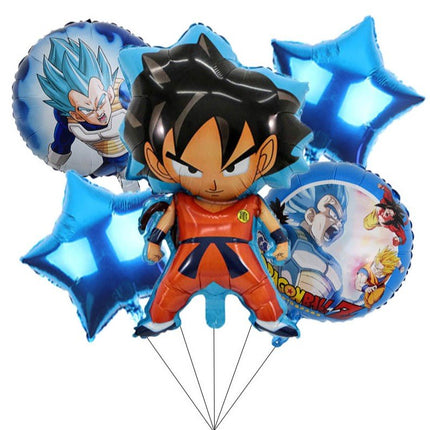 5PC Dragon Ball Goku Foil Balloons Set Kids Birthday Party Decorations Cartoon - Go2buy Australia