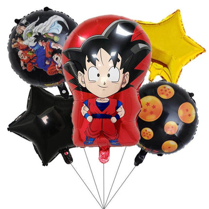 5PC Dragon Ball Goku Foil Balloons Set Kids Birthday Party Decorations Cartoon - Go2buy Australia