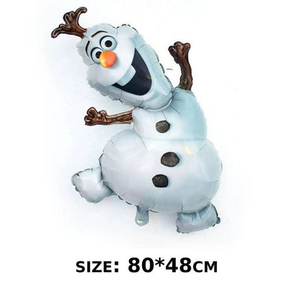 5PCS Frozen Olaf Anna And Elsa Foil Balloon Girl Birthday Party Decoration Set - Go2buy Australia