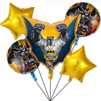 5PCS Marvel Avengers Superhero Foil Balloons Set Spiderman Iron Man Party - Go2buy Australia