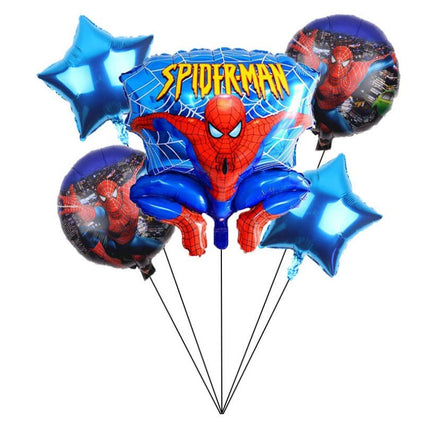 5PCS Spiderman Birthday Balloon Set Decoration Kit - Go2buy Australia