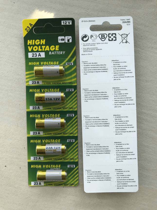 5x Alkaline 12V LR23A/LR27A Cell Batteries Remote Alarm Cemera - Go2buy Australia