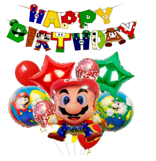 Super Mario Birthday Balloon Set for Kids Party Decorations