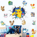 3D Pokemon Pikachu Wall Art Sticker Removable Kids Nursery Boy Vinyl Decal Decor