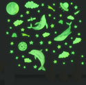 Glow In The Dark Dolphin Moon Star Wall Decal Sticker Ceiling Home Room