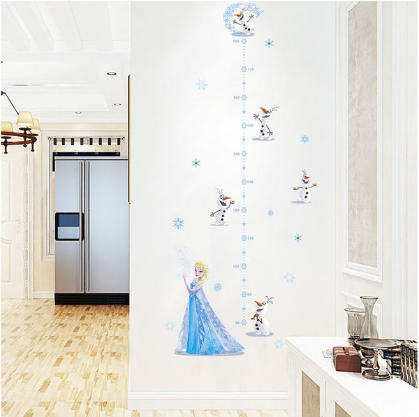 Frozen Elsa Anna Wall Sticker Removable Broken Wall Kid Girl Room Decal Height