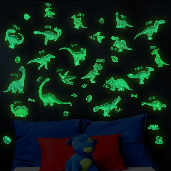 Glow In The Dark Dinosaur World Wall Decal Sticker Ceiling Home Room Decor