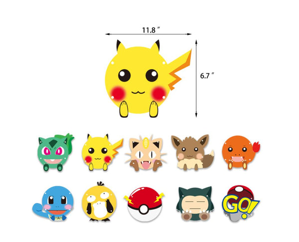 Cartoon Pokemon Pikachu Paper Door Hanger Party Decoration