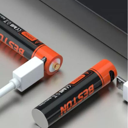 BESTON 2-Pack AAA Rechargeable Li-ion Batteries - 1000mWh 1.5V Constant Output