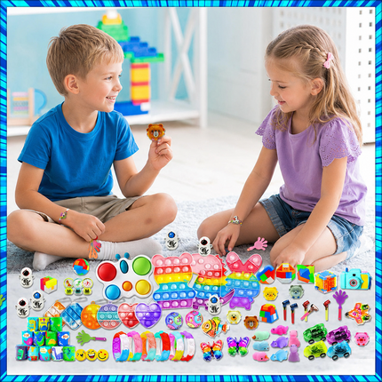 206-Piece Kids Fidget Toy Party Favour & Classroom Reward Set
