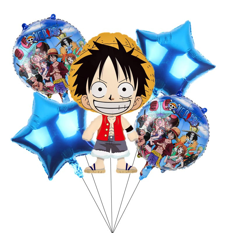 Anime One Piece Luffy Balloon Set Birthday Party Decoration Kit
