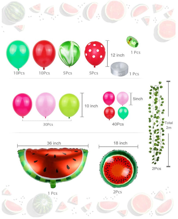 107pcs Balloon Arch Set Watermelon Birthday Party Wedding Baby Shower Decoration