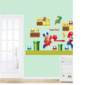 DIY Wall Stickers Removable Super Mario Game Kids Mural Room Decal Gift Vinyl