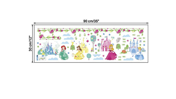 Disney Princess Castle Wall Sticker Removable Broken Wall Kid Room Decal Height