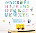 Frozen Elsa Anna Wall Sticker Removable Alphabet Kid Girl Room Decorl Mural