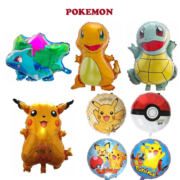 Cartoon Pokemon Pikachu Helium Balloon Birthday Set Party Decoration(8PCS)