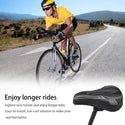 Upgrade Silicone Gel Cycling Seat Cushion Bike Saddle Pad Memory Foam Soft Cover