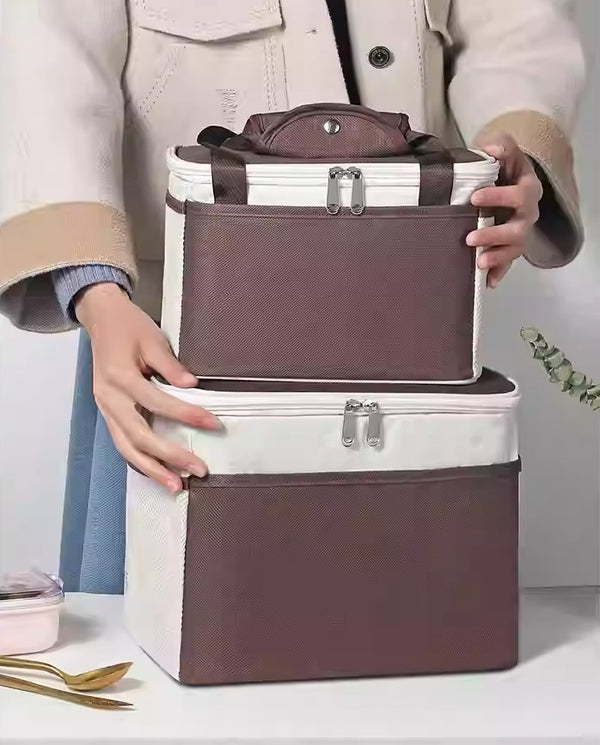 2 Sizes Large Portable Oxford Thermal Cooler Lunch Box Carry Picnic Storage Bag