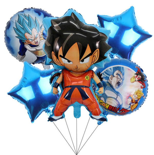 5PC Dragon Ball Goku Foil Balloons Set Kids Birthday Party Decorations Cartoon