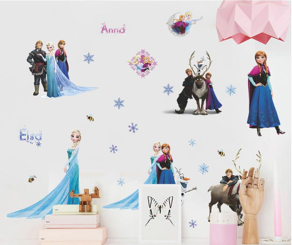 Disney Frozen Elsa Anna Wall Sticker Removable Kid Girl Room Decor