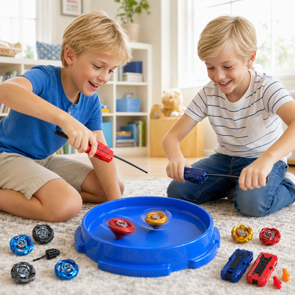 Thunder Gyro X 2-Player Bey Spinning Top Battle Arena Set