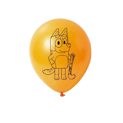 Bluey Birthday Party Decoration Set – Banner, Balloons & Cake Toppers (51 Pcs)