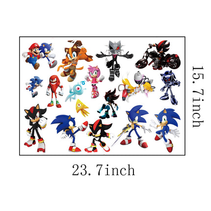 Sonic the Hedgehog Wall Sticker Removable Vinyl Wall Decal for Kids Bedroom & Playroom