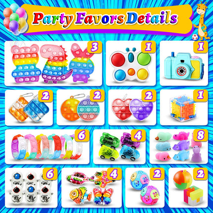 206-Piece Kids Fidget Toy Party Favour & Classroom Reward Set