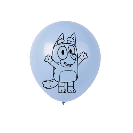 12Pcs Bluey Latex Party Balloons Set – 12 Inch Multicolor