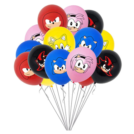 Cartoon Sonic The Hedgehog Foil Helium Balloon Set Birthday Party Decoration