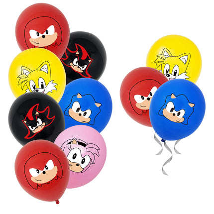 Cartoon Sonic The Hedgehog Foil Helium Balloon Set Birthday Party Decoration